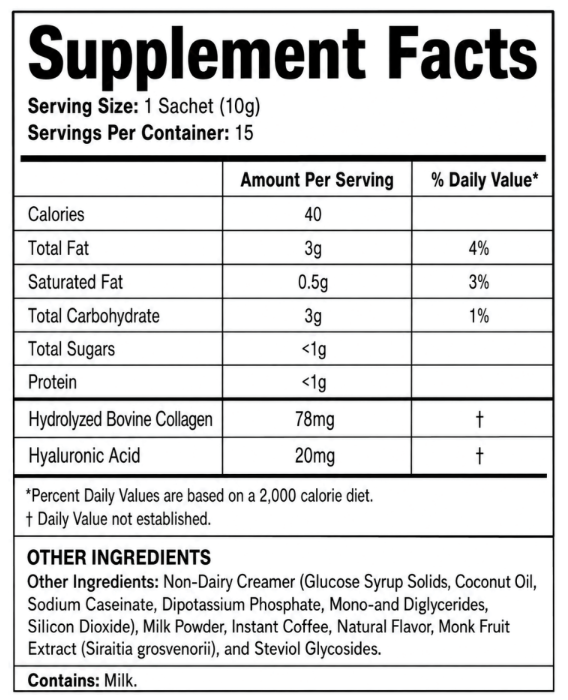 De Leon Cafe: Collagen · Cappuccino Coffee